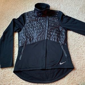 EUC women’s Nike asymmetrical zip running jacket